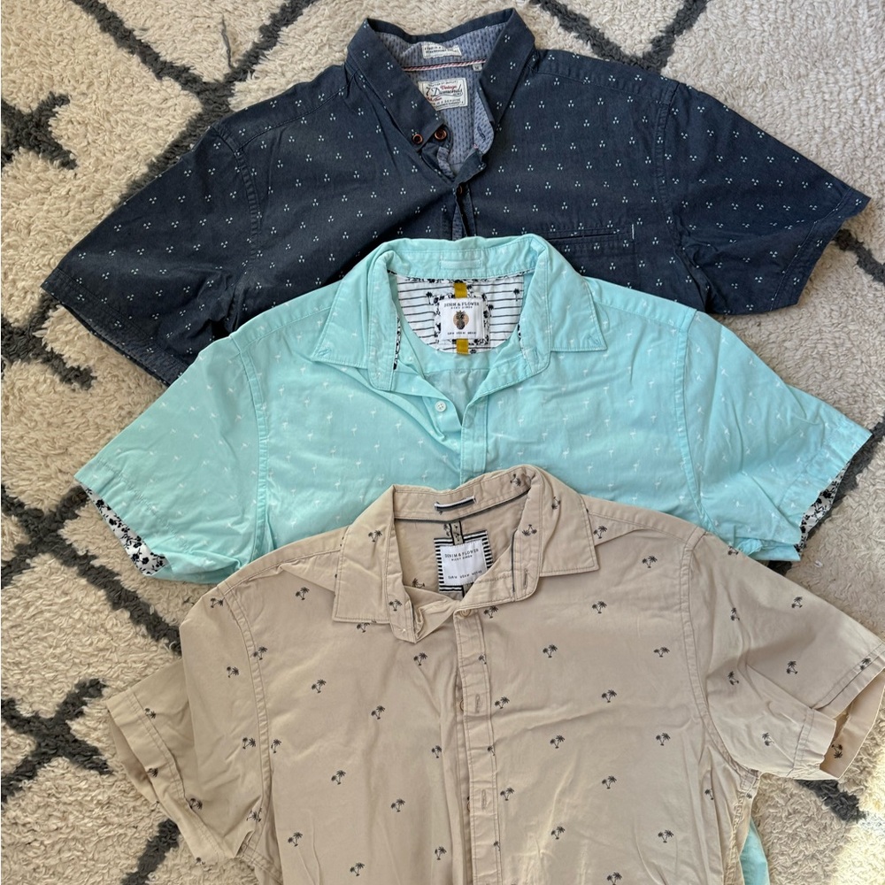 Men’s buttondown short sleeve polo bundle